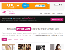 Tablet Screenshot of celebrityendorsementads.com